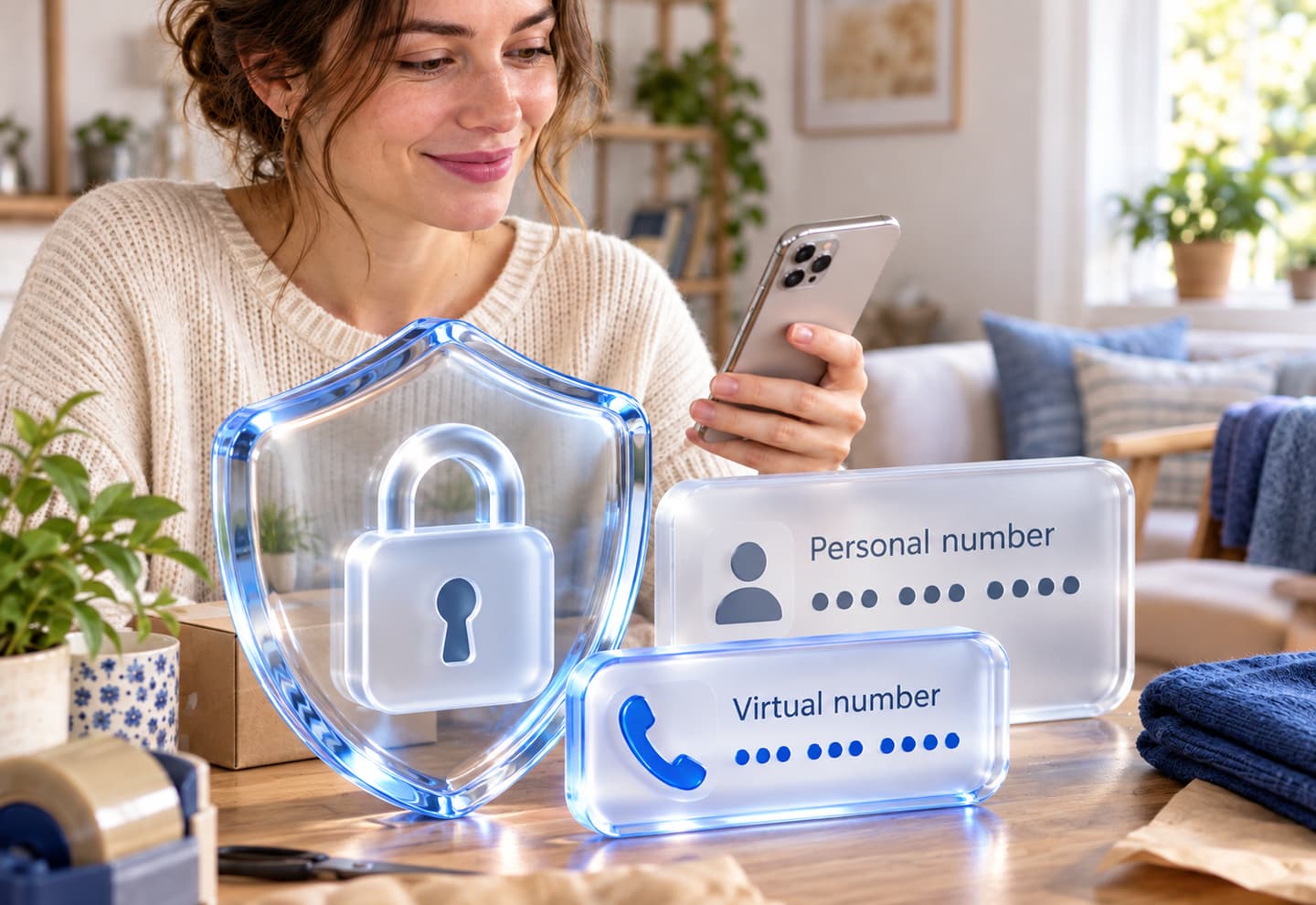 Keeping a personal number private behind a virtual one