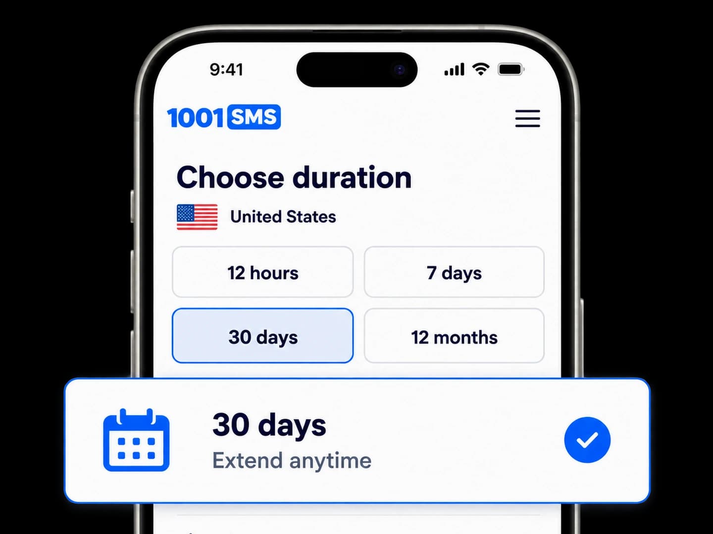 Step 2: choose how long to keep the number