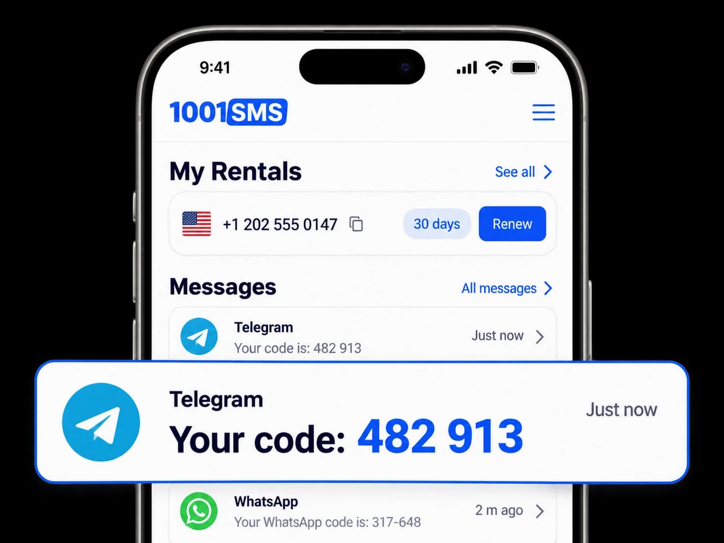 Step 3: read the SMS in the dashboard